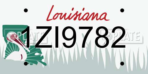 1ZI9782 Louisiana License Plate