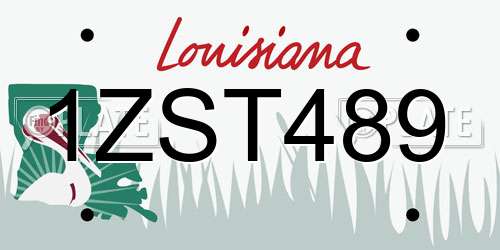 1ZST489 Louisiana License Plate