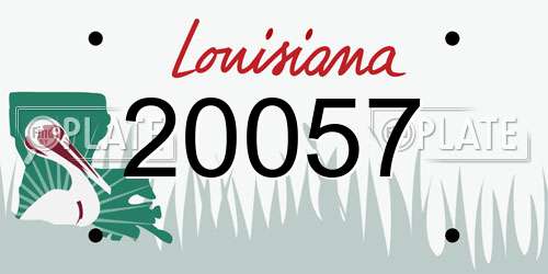 20057 Louisiana License Plate