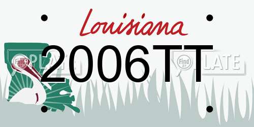 2006TT Louisiana License Plate