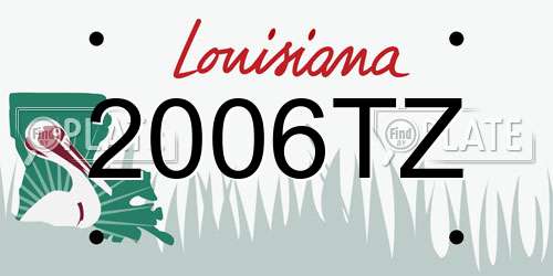 2006TZ Louisiana License Plate