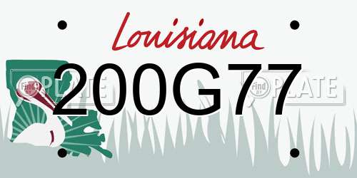 200G77 Louisiana License Plate