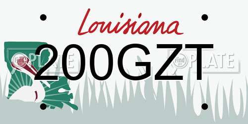 200GZT Louisiana License Plate