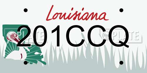 201CCQ Louisiana License Plate