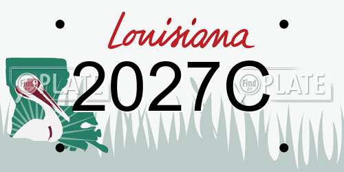 2027C Louisiana License Plate