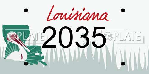 2035 Louisiana License Plate