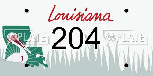 204 Louisiana License Plate