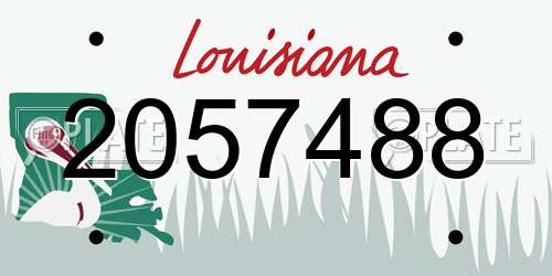 2057488 Louisiana License Plate