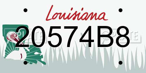 20574B8 Louisiana License Plate