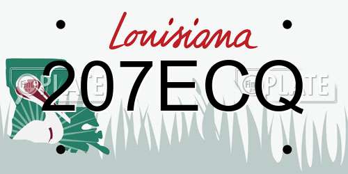 207ECQ Louisiana License Plate