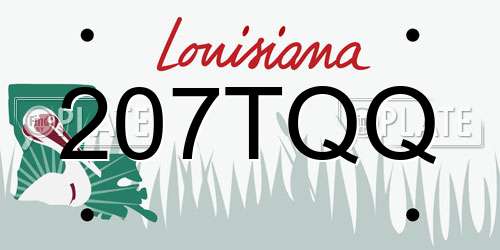 207TQQ Louisiana License Plate