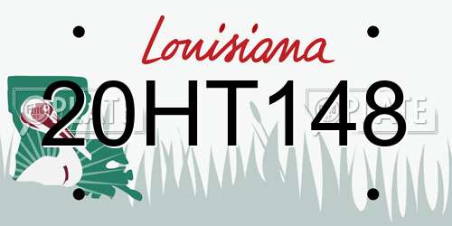 20HT148 Louisiana License Plate