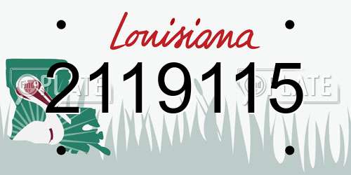 2119115 Louisiana License Plate