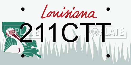 211CTT Louisiana License Plate