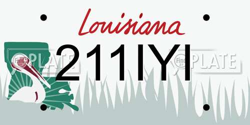 211IYI Louisiana License Plate