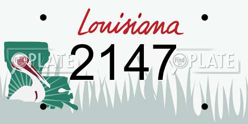 2147 Louisiana License Plate