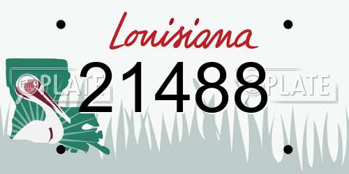 21488 Louisiana License Plate