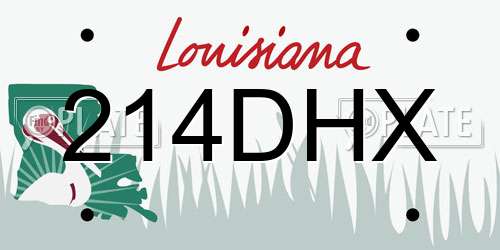 214DHX Louisiana License Plate