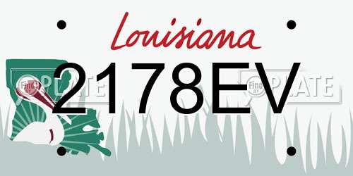 2178EV Louisiana License Plate