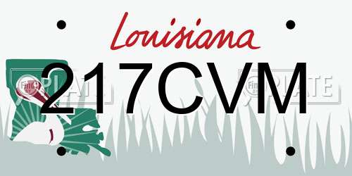 217CVM Louisiana License Plate