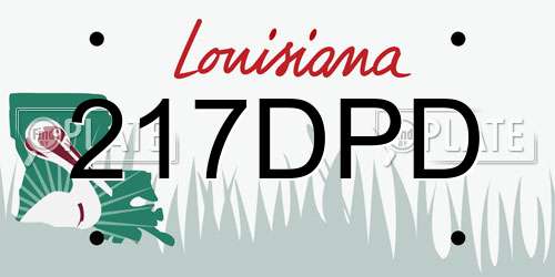 217DPD Louisiana License Plate