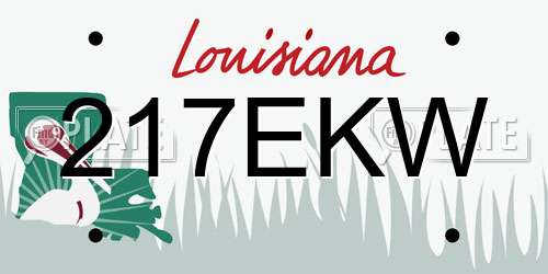 217EKW Louisiana License Plate