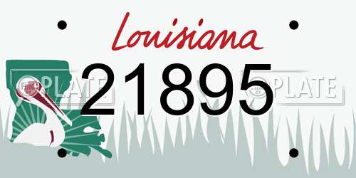 21895 Louisiana License Plate