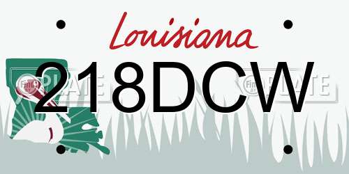 218DCW Louisiana License Plate