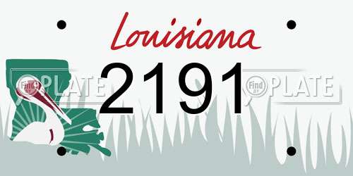 2191 Louisiana License Plate