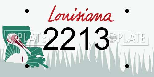 2213 Louisiana License Plate