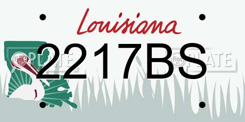 2217BS Louisiana License Plate