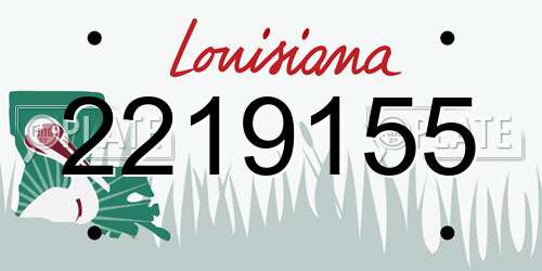 2219155 Louisiana License Plate