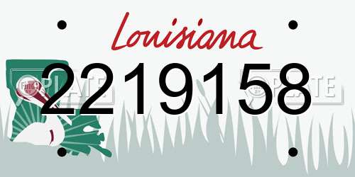2219158 Louisiana License Plate