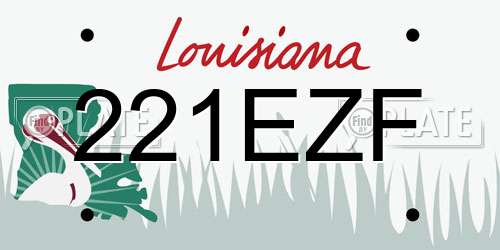 221EZF Louisiana License Plate
