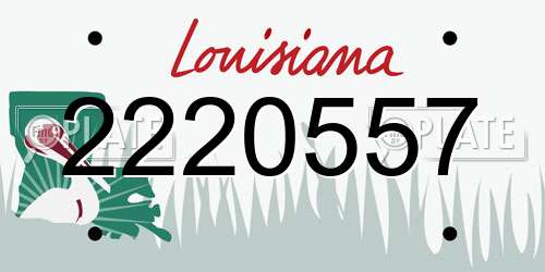 2220557 Louisiana License Plate