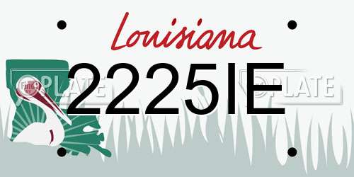 2225IE Louisiana License Plate