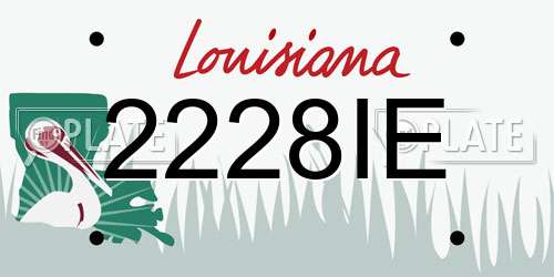 2228IE Louisiana License Plate