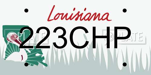 223CHP Louisiana License Plate