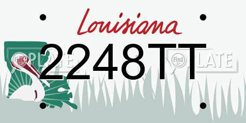 2248TT Louisiana License Plate