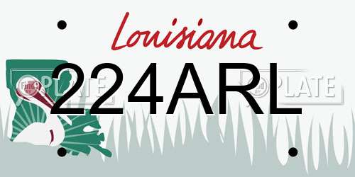 224ARL Louisiana License Plate