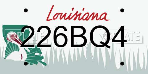 226BQ4 Louisiana License Plate