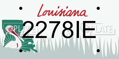 2278IE Louisiana License Plate
