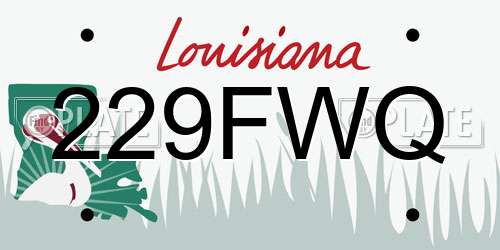 229FWQ Louisiana License Plate