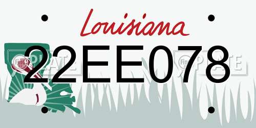 22EE078 Louisiana License Plate