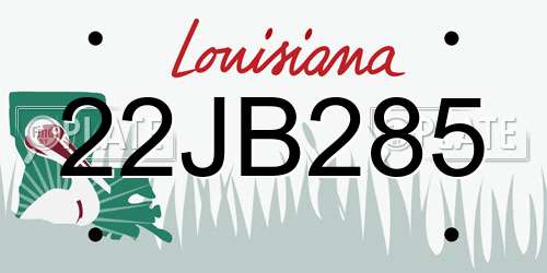 22JB285 Louisiana License Plate