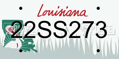 22SS273 Louisiana License Plate