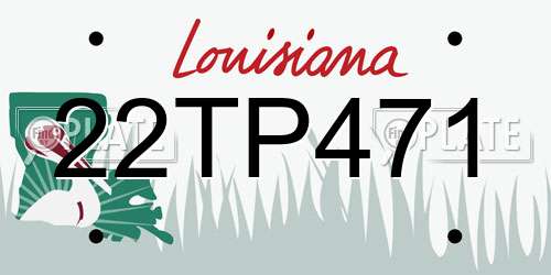 22TP471 Louisiana License Plate