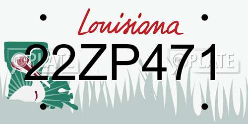 22ZP471 Louisiana License Plate