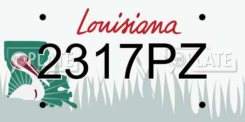 2317PZ Louisiana License Plate