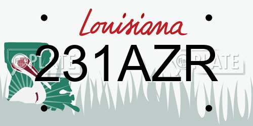 231AZR Louisiana License Plate